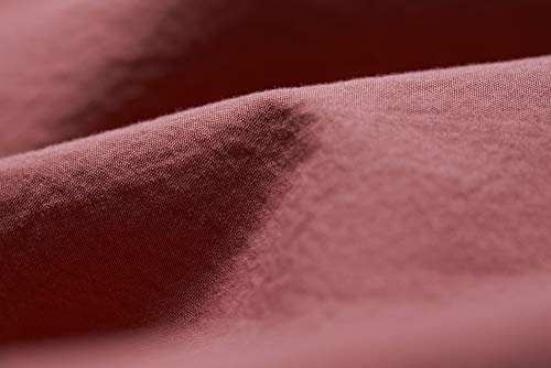 L1NK STUDIO Bettlaken Uni einfarbig für Bett 105 cm (210X280cm) 100% Baumwolle (Perkal 200 Fäden) Smokey RED von L1NK STUDIO