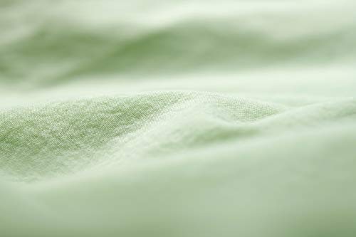 L1NK STUDIO Bettlaken Uni einfarbig für Bett 105 cm (210X280cm) 100% Baumwolle (Perkal 200 Fäden) Soft Green von L1NK STUDIO