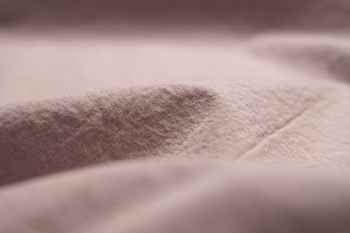 L1NK STUDIO Bettlaken Uni einfarbig für Bett 180 cm (270X280cm) 100% Baumwolle (Perkal 200 Fäden) Smokey PINK von L1NK STUDIO