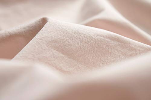 L1NK STUDIO Bettwäsche 180 X 220 cm - Bettbezug Baumwolle 100% (Perkal 200 Fäden) für Bett 105 cm Uni einfarbig Baby PINK von L1NK STUDIO
