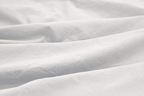 L1NK STUDIO Spannbettlaken Uni einfarbig für Bett 135 cm (135x200x35cm) 100% Baumwolle (Perkal 200 Fäden) Blanco von L1NK STUDIO