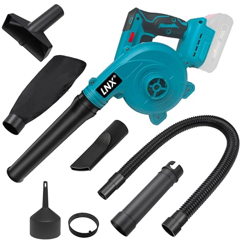 L1NXIXI Akku Laubbläser für Makita 18V, Elektrischer Hand Laubbläser Gebläse, 2 in 1 Elektrischer Laubbläser und Staubsauger Ideal für Räumen von Einfahrten, Terrassen, Schneeräumung (Ohne Akku) von L1NXIXI