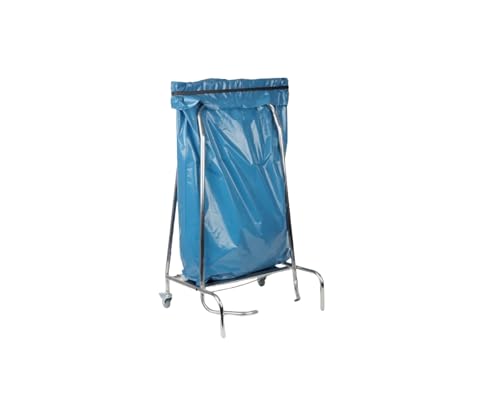 90 077 0000 Mülleimer, Schere, Edelstahl, Breite der Klemme von 600 mm, für Beutel 110 l, Gummizug zur Aufbewahrung der Tasche, 580 x 420 x 960mm von L2G