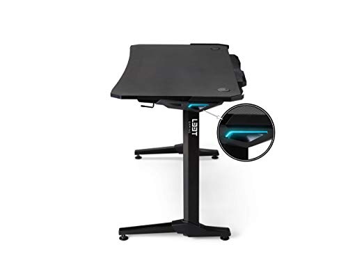 L33T Gaming Ergonomic E-Sport Gaming Tisch Tournament V2 Gaming Schreibtisch 44.3" Kabelmanagment System inkl. LED Beleuchtung PC Gamer Desk Computertisch schwarz Carbonfaser Büro PC Computer Tisch L33T Gaming Ergonomic E-Sport Gaming Tisch Tournament V2 Gaming Schreibtisch 44.3" Kabelmanagment System inkl. LED Beleuchtung PC Gamer Desk Computertisch schwarz Carbonfaser Büro PC Computer Tisch von L33T Gaming