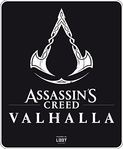 L33T Gaming Fußboden-Matte Assassin's Creed Valhalla Design 120 x 99 cm, Stuhlunterlage Bodenschutz mit Anti-Rutsch Beschichtung, schwarz von L33T Gaming