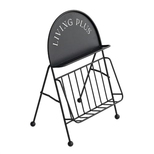Bodenstehender Zeitschriftenständer Einfacher Zeitschriftenhalter, moderner Broschürenständer, Desktop-Bücherregal, Lagerregal, Büro, kleiner Datenständer, Zeitungsständer, Ornamente(Schwarz) von L3s9mPzVb4
