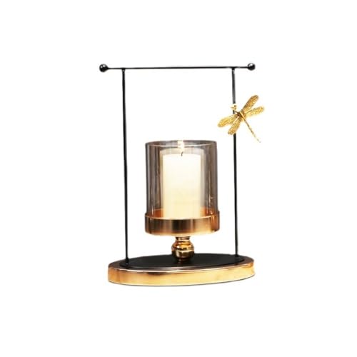 Kerzenhülsenhalter Luxus Glas Kerzenständer Wohnzimmer Esstisch Home Dekoration Metall Kerzenhalter(Groß) von L3s9mPzVb4