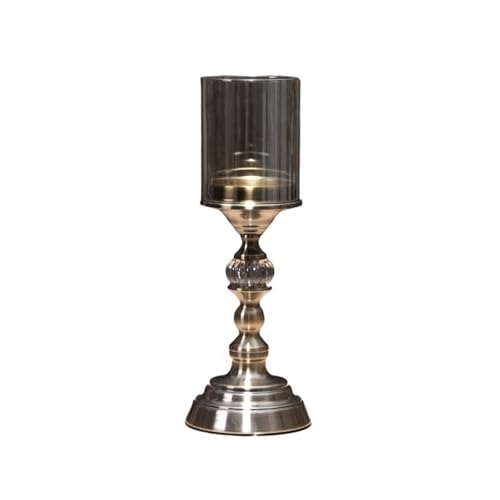 Kerzenhülsenhalter Retro Metall Glas Kerzenhalter Luxus Esstisch Dekoration Kerzenständer(Mittel) von L3s9mPzVb4