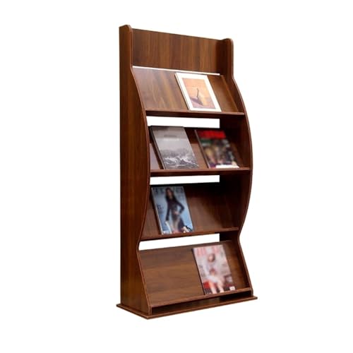 L3s9mPzVb4 Bodenstehender Zeitschriftenständer Bodenstehender Zeitungsständer, Informationsständer aus Holz, Aufbewahrung von Werbung, Bodenzeitungsständer(Walnut) von L3s9mPzVb4