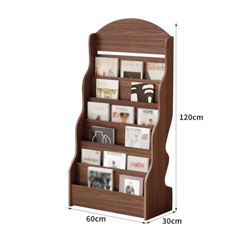L3s9mPzVb4 Bodenstehender Zeitschriftenständer Bücherregal Zeitschriftenständer Zeitungsständer Boden Büro Wand Broschüre Lagerung Informationen Display Rack(Original Wood) von L3s9mPzVb4