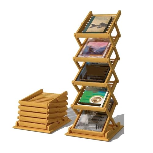 L3s9mPzVb4 Bodenstehender Zeitschriftenständer Faltbarer Zeitschriftenständer, Broschürenständer, Handbuch, Bücherständer, tragbarer Pop-Up-Halter, Informationsständer von L3s9mPzVb4