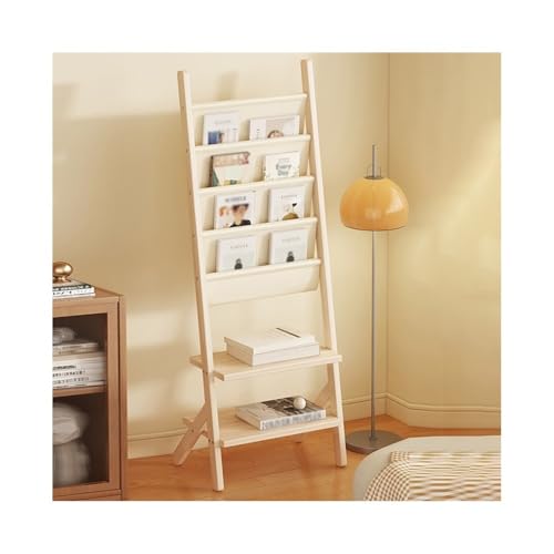 L3s9mPzVb4 Bodenstehender Zeitschriftenständer Zeitschriftenständer Bodenstehender Zeitungsständer Zeitungsaufbewahrungsständer Wandmontierter Broschürenständer(Wood Color,Mittel) von L3s9mPzVb4