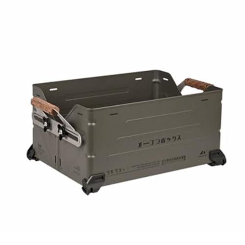 L3s9mPzVb4 Camping-Aufbewahrungsbehälter Stapelbare Aufbewahrungsbox for den Außenbereich, for Öffnen, 25 l, robuste/wiederverwendbare Boxen for Umzug/Camping/Garage/Keller(Green) von L3s9mPzVb4