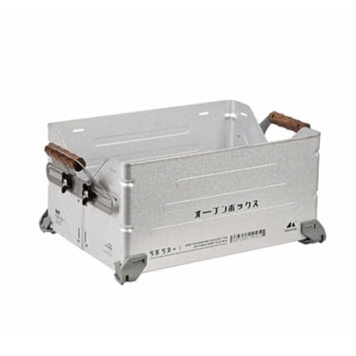 L3s9mPzVb4 Camping-Aufbewahrungsbehälter Stapelbare Aufbewahrungsbox for den Außenbereich, for Öffnen, 25 l, robuste/wiederverwendbare Boxen for Umzug/Camping/Garage/Keller(Silver) von L3s9mPzVb4