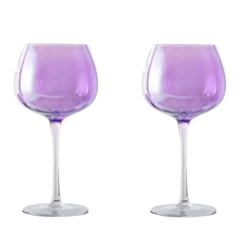 L3s9mPzVb4 Champagnerglas Lila Sektflöte mit hohem Fuß, Kürbisbauch-Sektglas, 2er-Set for verschiedene Partys, Fassungsvermögen 425 ml L3s9mPzVb4 Champagnerglas Lila Sektflöte mit hohem Fuß, Kürbisbauch-Sektglas, 2er-Set for verschiedene Partys, Fassungsvermögen 425 ml von L3s9mPzVb4