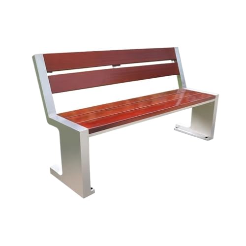 L3s9mPzVb4 Gartenmöbel Park Outdoor Doppelstuhl, Holzrückenlehne Bank, Stahl Garten Patio Lounge Sitz(Klein) von L3s9mPzVb4