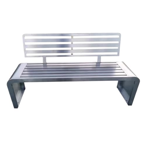 L3s9mPzVb4 Gartenmöbel Parkbank mit Rückenlehne, Sitzgelegenheit aus Edelstahl for den Außenbereich, for Balkon, Hof, Veranda(Groß) von L3s9mPzVb4