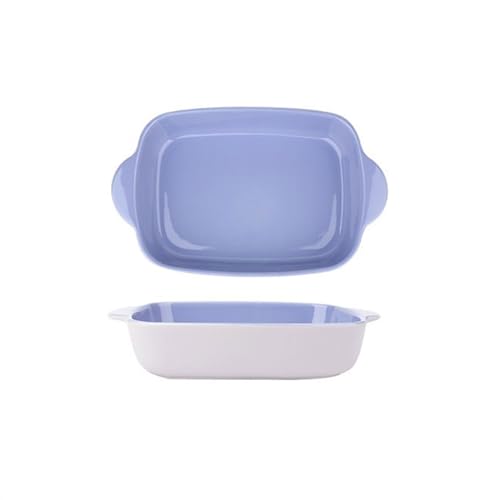L3s9mPzVb4 Keramik-Auflaufform Backform Käse Gebackene Reisschüssel Ofen Spezialplatte Rechteckige Backschüssel Gemüseplatte Muschelplatte Keramikplatte(Purple,6.8inches) von L3s9mPzVb4