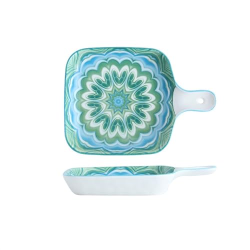 L3s9mPzVb4 Keramik-Auflaufform Hochtemperatur-Keramikschale mit Griff Haushaltsbackform Käse gebackener Reisteller Ofen spezielle Backform(Green) von L3s9mPzVb4