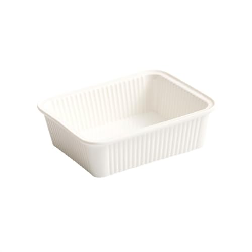 L3s9mPzVb4 Keramik-Auflaufform Rechteckiger Teller, Backteller, for gebackenen Reis, leichte Obstsalatschüssel, Keramikgeschirr for den Nachmittagstee mit Premium-Feeling(8.25 inches) von L3s9mPzVb4