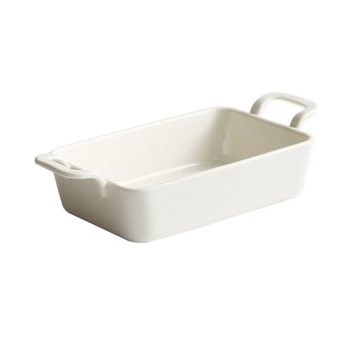 L3s9mPzVb4 Keramik-Auflaufform Skandinavischer westlicher Keramikofen Pizzapfanne Backen zu Hause Mikrowelle Kreatives Buffet Doppelohrteller(13 inches) von L3s9mPzVb4