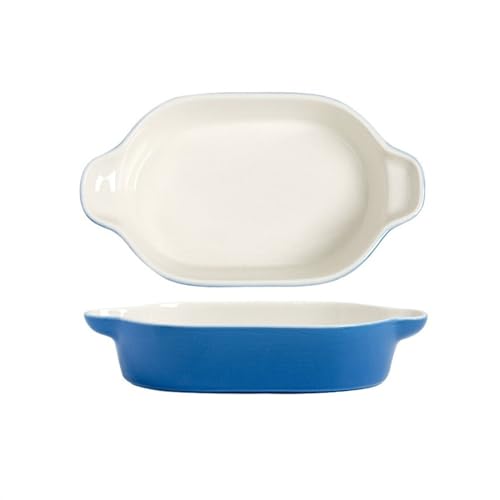 L3s9mPzVb4 Keramik-Auflaufform Unterglasur Keramik Backform Haushalt Tiefe Schüssel Ofen Verwenden Rechteckige Mikrowelle(Blue) von L3s9mPzVb4