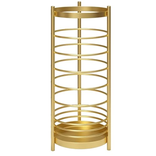 L3s9mPzVb4 Schirmständer Leichtes Luxus-Regenschirm-Lagerregal for gewerbliche Hotellobbys im Büro und zu Hause(Gold) von L3s9mPzVb4