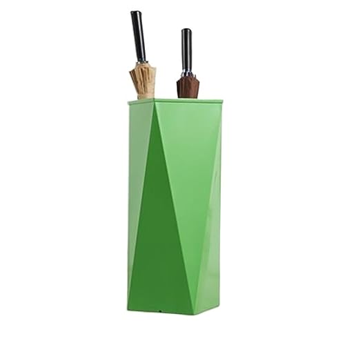 Schirmständer Schirmhalter, Schirmeimer for den Eingangsbereich, Schirmständer aus Metall, im modernen Design, mit Haken zur einfachen Aufbewahrung for lange und kurze Schirme Heimbüro(Green) von L3s9mPzVb4