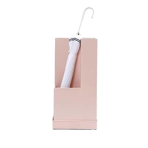 Schirmständer Schirmständer for den Eingangsbereich, Schirmhalter aus Metall, Aufbewahrungsregal for freistehende Stöcke, Gehstöcke, Schirmeimer mit abnehmbarer Abtropfschale for das Heimbüro(Pink) von L3s9mPzVb4