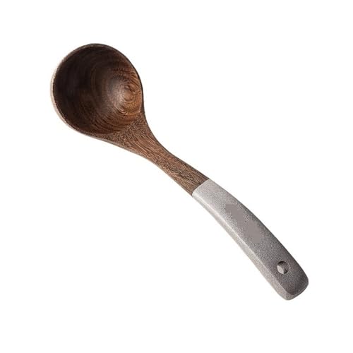 Suppenkelle 1 Stück Suppenkellen und Löffel aus Holz, Kochutensilien aus Teakholz, 27,5 x 7,5 cm von L3s9mPzVb4