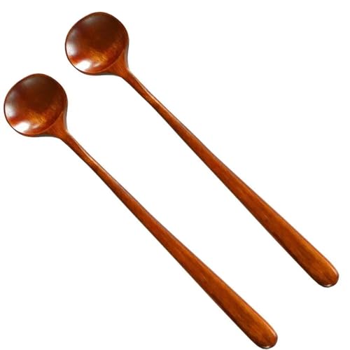 Suppenkelle 2 Stück Holzlöffel, Schöpflöffel for Kochlöffel – lange Küchen-Kochlöffel, Holzlöffel, große Servierlöffel, Suppenkellen-Set von L3s9mPzVb4