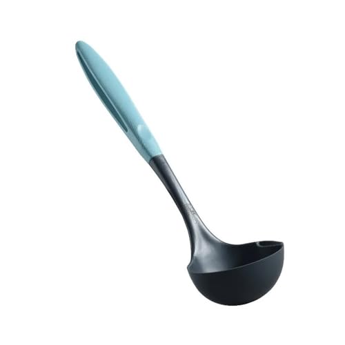 Suppenkelle 2 in 1 Filteröllöffel Langstiel Ramen Suppenkelle Lebensmittelabschäumer Sieb Hot Pot Esslöffel Porridge Scoop Küchentrenner(Blue) von L3s9mPzVb4
