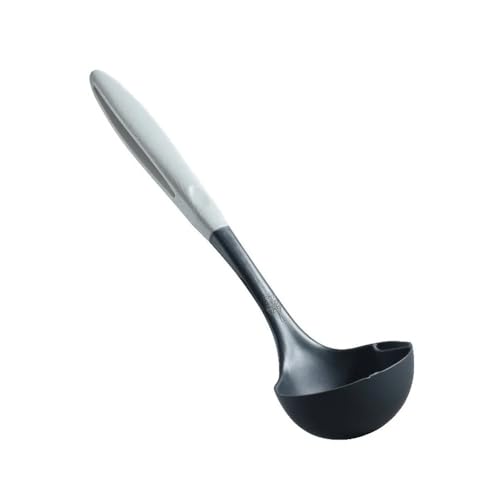 Suppenkelle 2 in 1 Filteröllöffel Langstiel Ramen Suppenkelle Lebensmittelabschäumer Sieb Hot Pot Esslöffel Porridge Scoop Küchentrenner(Grigio) von L3s9mPzVb4