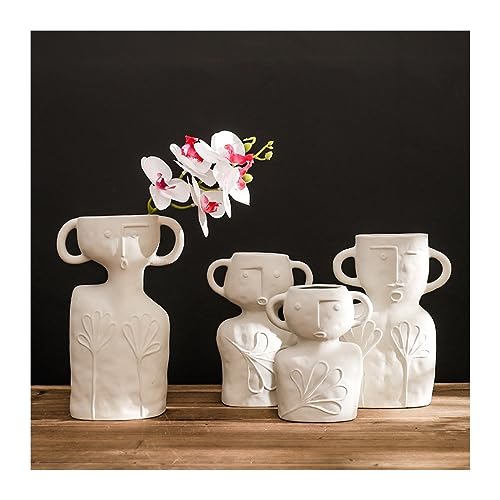 Vase für Dekor 1 Stück kreative menschliche Körperkunst-Design-Vasen und Vasen, einfarbig, Moderne, minimalistische Restaurant-Wohnzimmer-Vasendekorationen(XL) von L3s9mPzVb4
