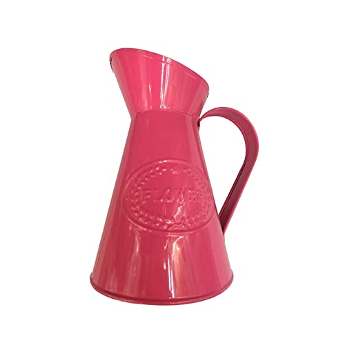 Vase für Dekor 1pc Retro Metall Krug Vase Blume Hochzeit Dusche Geburtstag Party Favor Home Decor(Red) von L3s9mPzVb4