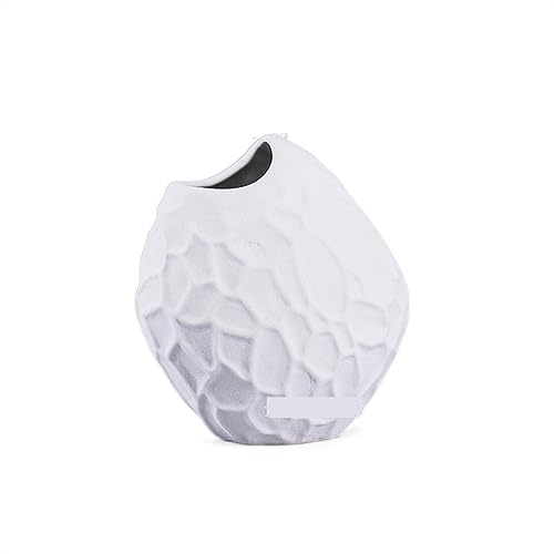 Vase für Dekor Aluminium-Metall-Vasen-Dekoration, Kunsthandwerk, Zuhause, Wohnzimmer, Esszimmer, Tischvasen-Dekoration(Weiß,Mittel) von L3s9mPzVb4