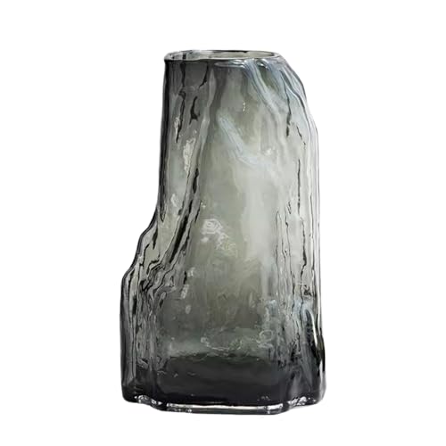 Vase für Dekor Chinesischen Stil Glas Vase Wasser Angehoben Blumen Getrocknete Studie Dekoration Wohnzimmer Hause(Grigio,Groß) von L3s9mPzVb4