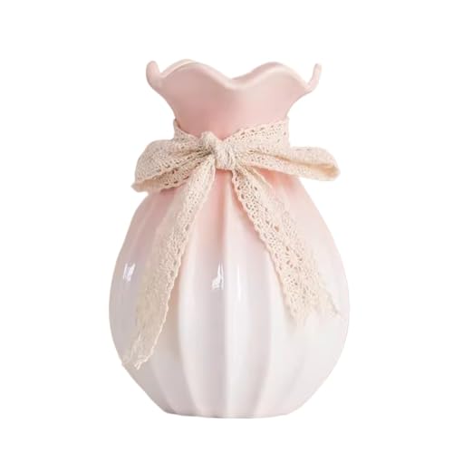 Vase für Dekor Einfache und Moderne Farbverlauf-Keramikvase, Dekoration, Trockenblumen, Wasser-Hochblumen, Wohnzimmer, Blumenarrangement, Ornamente(Pink) von L3s9mPzVb4