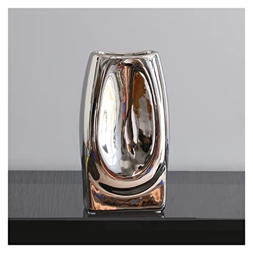 Vase für Dekor Europäische leichte Luxus-galvanisierte gebürstete Keramik-Metallvase, Moderne Esstisch-Familien-Hochzeits-Abendessen-Dekoration Vase für Dekor Europäische leichte Luxus-galvanisierte gebürstete Keramik-Metallvase, Moderne Esstisch-Familien-Hochzeits-Abendessen-Dekoration von L3s9mPzVb4