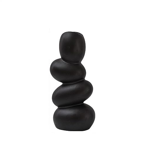 Vase für Dekor Galvanisierte silberförmige Keramikvasendekorationen, Vasendekorationen for Wohn- und Esszimmer(Schwarz) von L3s9mPzVb4