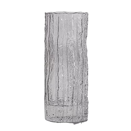 Vase für Dekor Gletscher-Muster-Vase, Glas, transparent, Blumenarrangement, Trockenblumen, Wohnzimmer, Teetisch, Dekoration, Blumen, transparente Glas-Blumenvase(Transparent,Klein) von L3s9mPzVb4