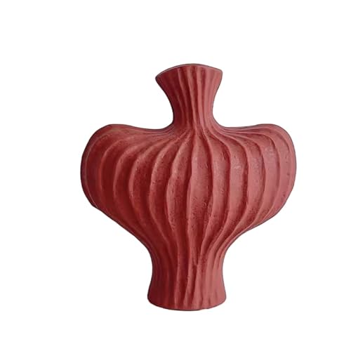 Vase für Dekor High-End- und Wohnzimmer-Foyer-TV-Schrank, Tisch-Blumenarrangement, Keramikvase, weiche Dekoration Ornamente(Red) von L3s9mPzVb4