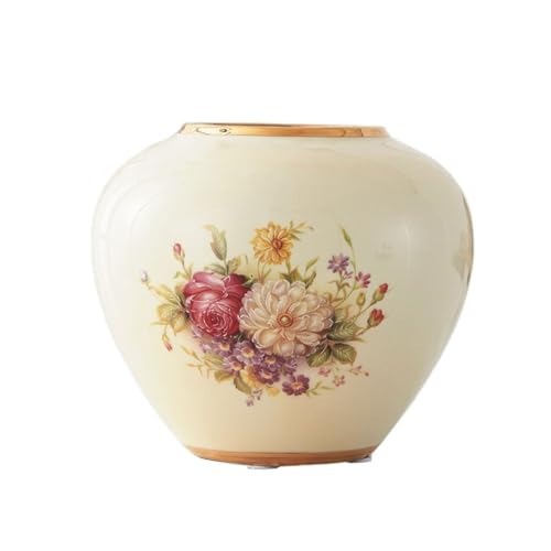 Vase für Dekor Keramik Vase Wohnzimmer Dekoration Blumenarrangement Trockenblumen Retro Schlafzimmer TV Schrank Home Desktop von L3s9mPzVb4