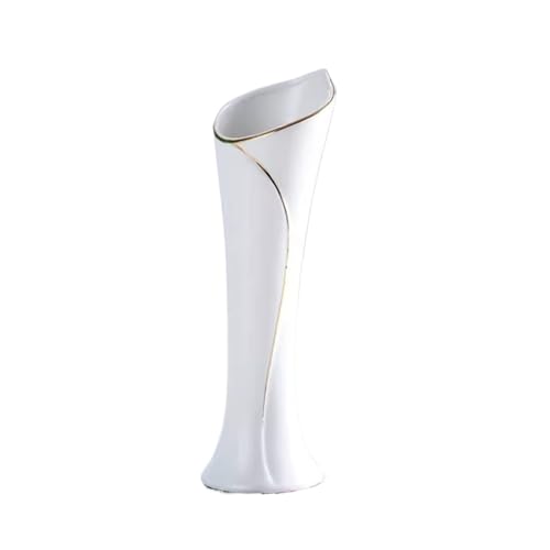 Vase für Dekor Keramikvase, Dekoration, Wohnzimmer, Blumenarrangement, Trockenblumen, Esstisch, TV-Schrank(Weiß) von L3s9mPzVb4
