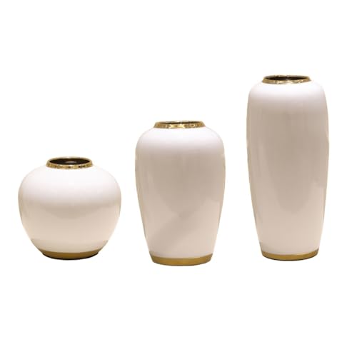 Vase für Dekor Keramikvase, dreiteiliges Set, Moderne Dekoration for Zuhause, Wohnzimmer, einfacher TV-Schrank, Esstisch, getrocknete Blumen, Blumenarrangement von L3s9mPzVb4