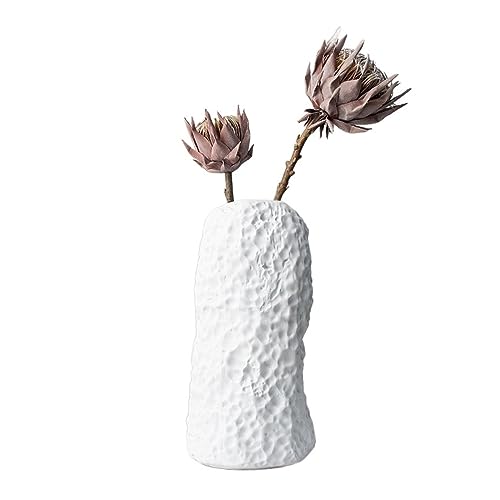 Vase für Dekor Keramikvase Steinmuster Vase Dekorationen Zuhause Wohnzimmer Esstisch Fernsehschrank Ornamente(Weiß) von L3s9mPzVb4