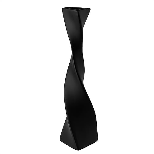 Vase für Dekor Kunst Moderne minimalistische Vasendekorationen, Wohnzimmer Esszimmer Tischplatte Blumenartikel, Keramikvasendekorationen(Schwarz) von L3s9mPzVb4