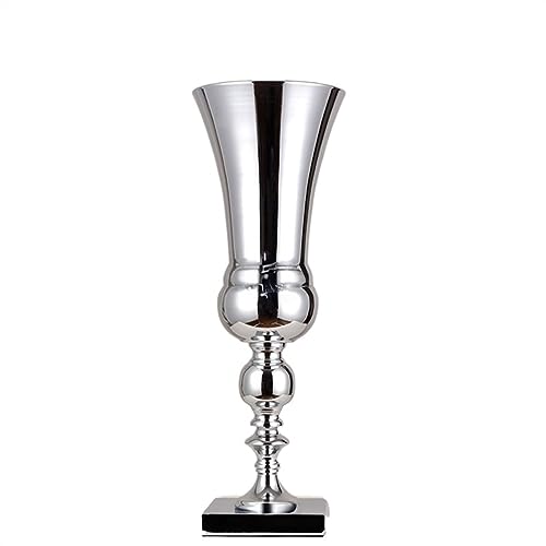 Vase für Dekor Metall-Eisen-Vasendekorationen for Wohnzimmer, dekorative Vasendekorationen for Haushalts-Esstische und(Silver,58 cm) von L3s9mPzVb4