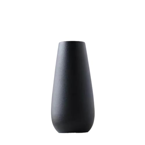 Vase für Dekor Minimalistische Moderne Keramikvase for Zuhause, Wohnzimmer, kreative Tischdekoration, kleine und frische hydroponische weiße Blumenware(Schwarz) von L3s9mPzVb4