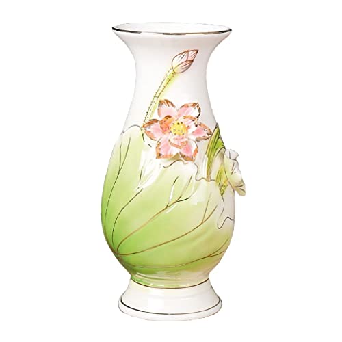 Vase für Dekor Moderne Keramikvase, geprägt, bemalt, getrocknete Blumen, Blumenarrangement, Wohnzimmer, Esstisch, TV-Schrank, Dekoration von L3s9mPzVb4